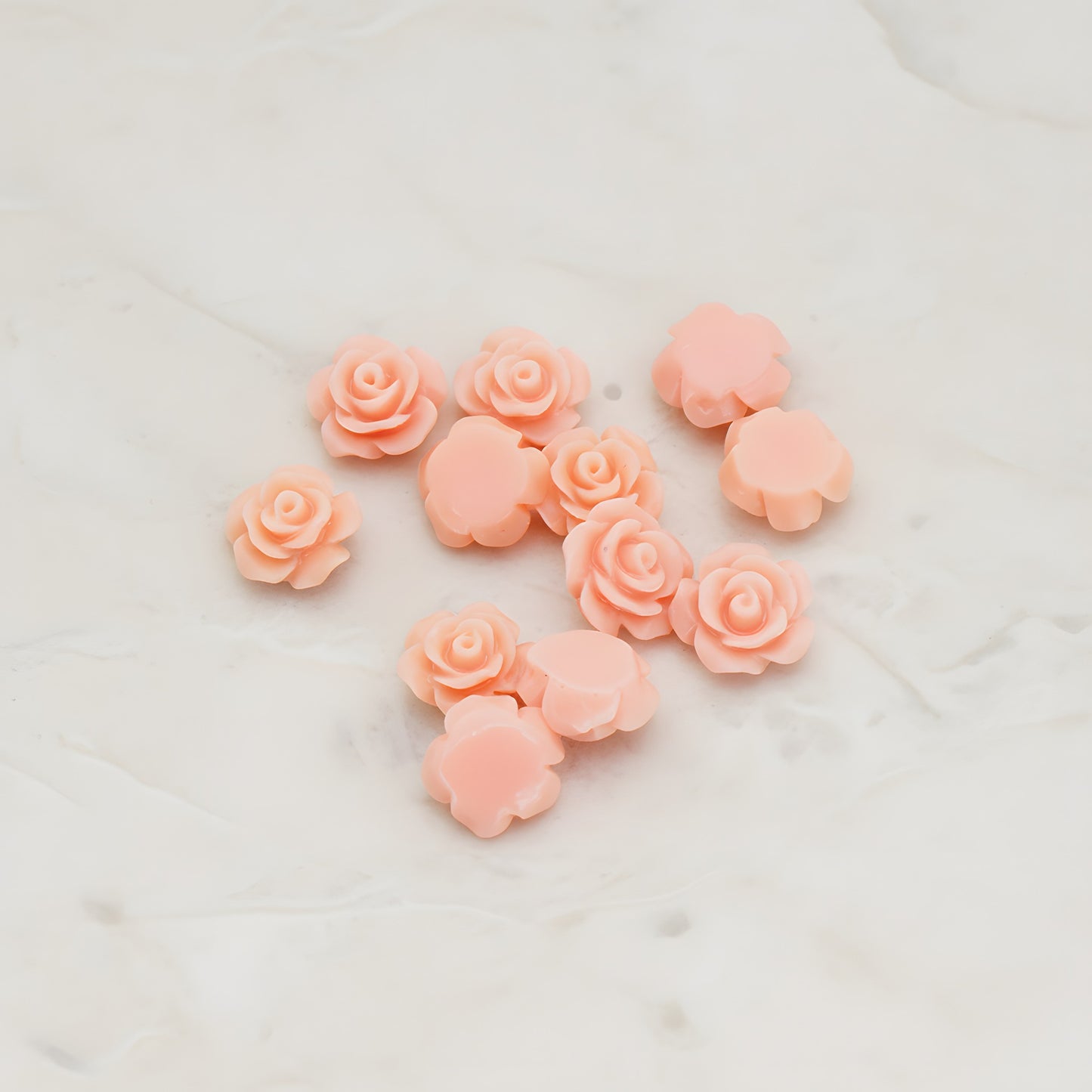 Angelique Rose Flower Flat Back Cabochon, 8 Pc (CB.157-04)