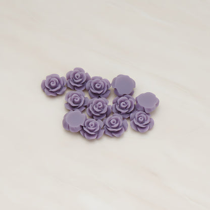 Angelique Rose Flower Flat Back Cabochon, 8 Pc (CB.157-04)
