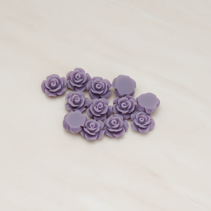 Angelique Rose Flower Flat Back Cabochon, 8 Pc (CB.157-04)