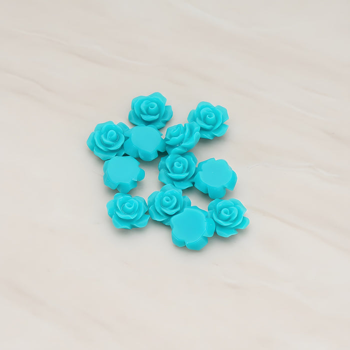 Angelique Rose Flower Flat Back Cabochon, 8 Pc (CB.157-04)