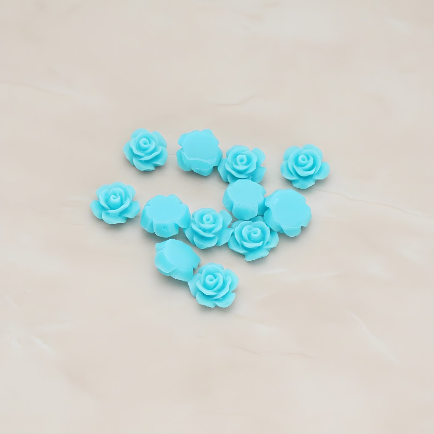 Angelique Rose Flower Flat Back Cabochon, 8 Pc (CB.157-04)
