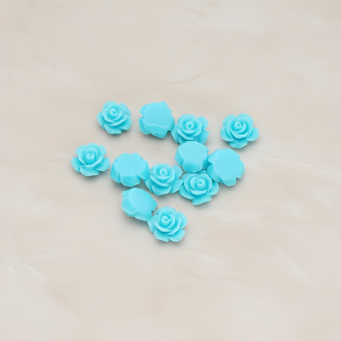 Angelique Rose Flower Flat Back Cabochon, 8 Pc (CB.157-04)