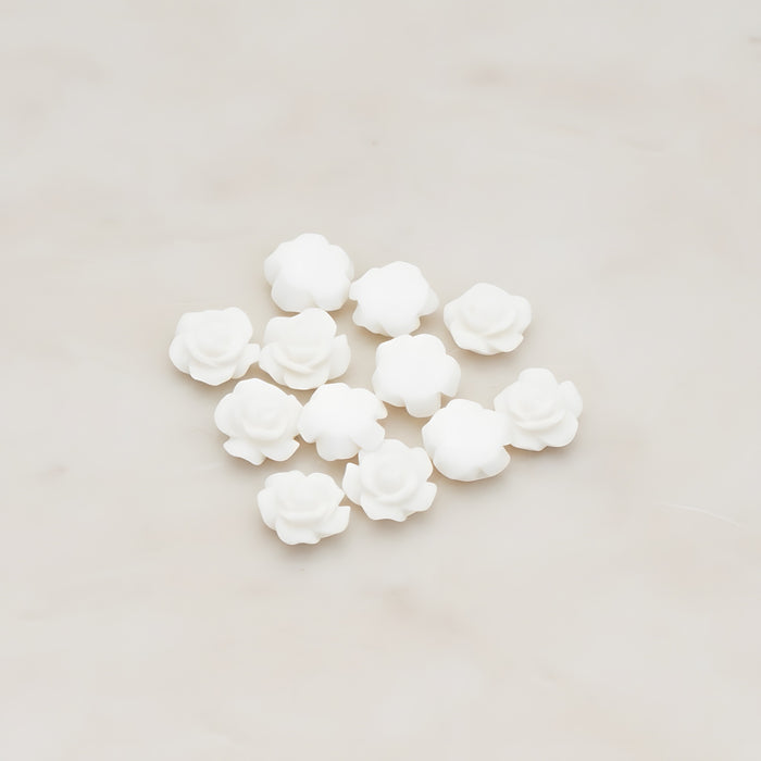 Angelique Rose Flower Flat Back Cabochon, 8 Pc (CB.157-04)