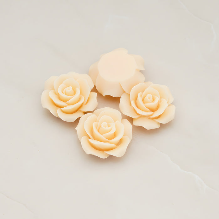 Angelique Rose Flower Flat Back Cabochon, 4 Pc (CB.157-05)