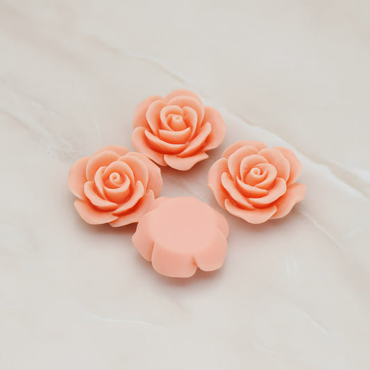 Angelique Rose Flower Flat Back Cabochon, 4 Pc (CB.157-05)