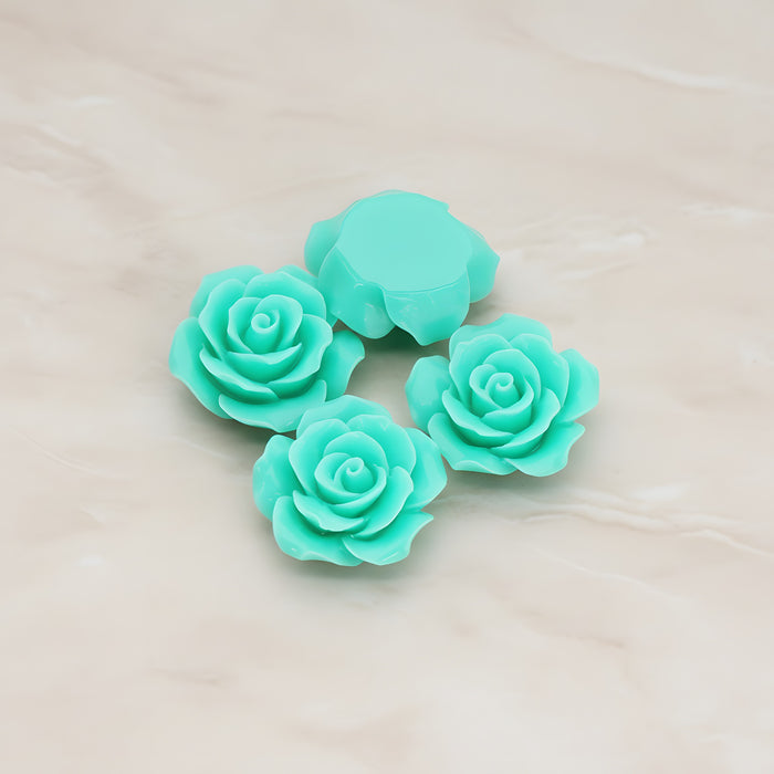 Angelique Rose Flower Flat Back Cabochon, 4 Pc (CB.157-05)