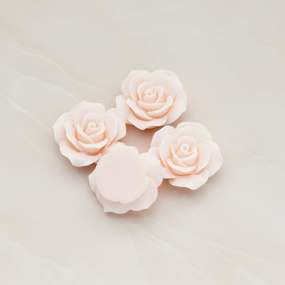 Angelique Rose Flower Flat Back Cabochon, 4 Pc (CB.157-05)