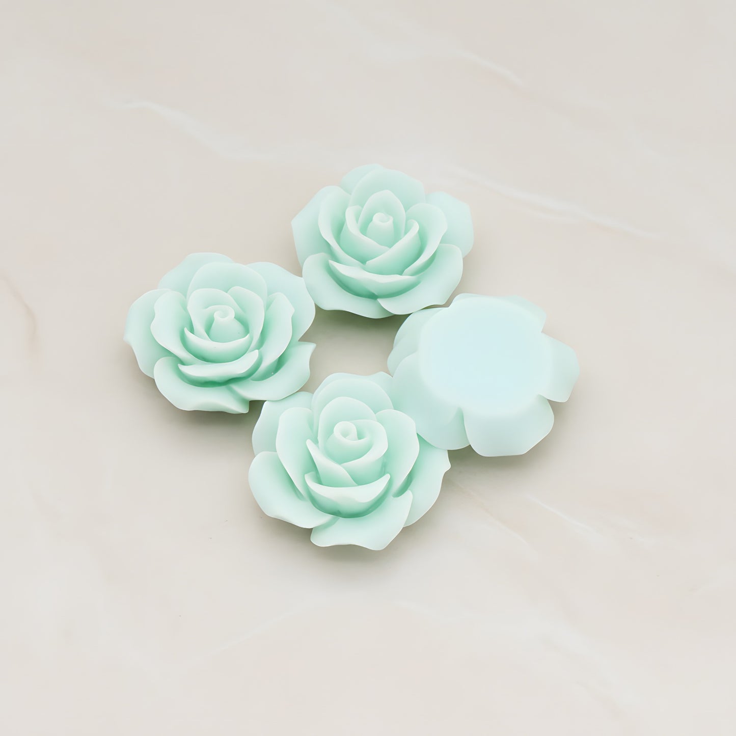 Angelique Rose Flower Flat Back Cabochon, 4 Pc (CB.157-05)