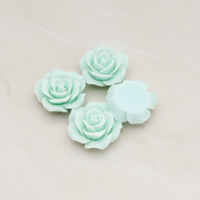 Angelique Rose Flower Flat Back Cabochon, 4 Pc (CB.157-05)