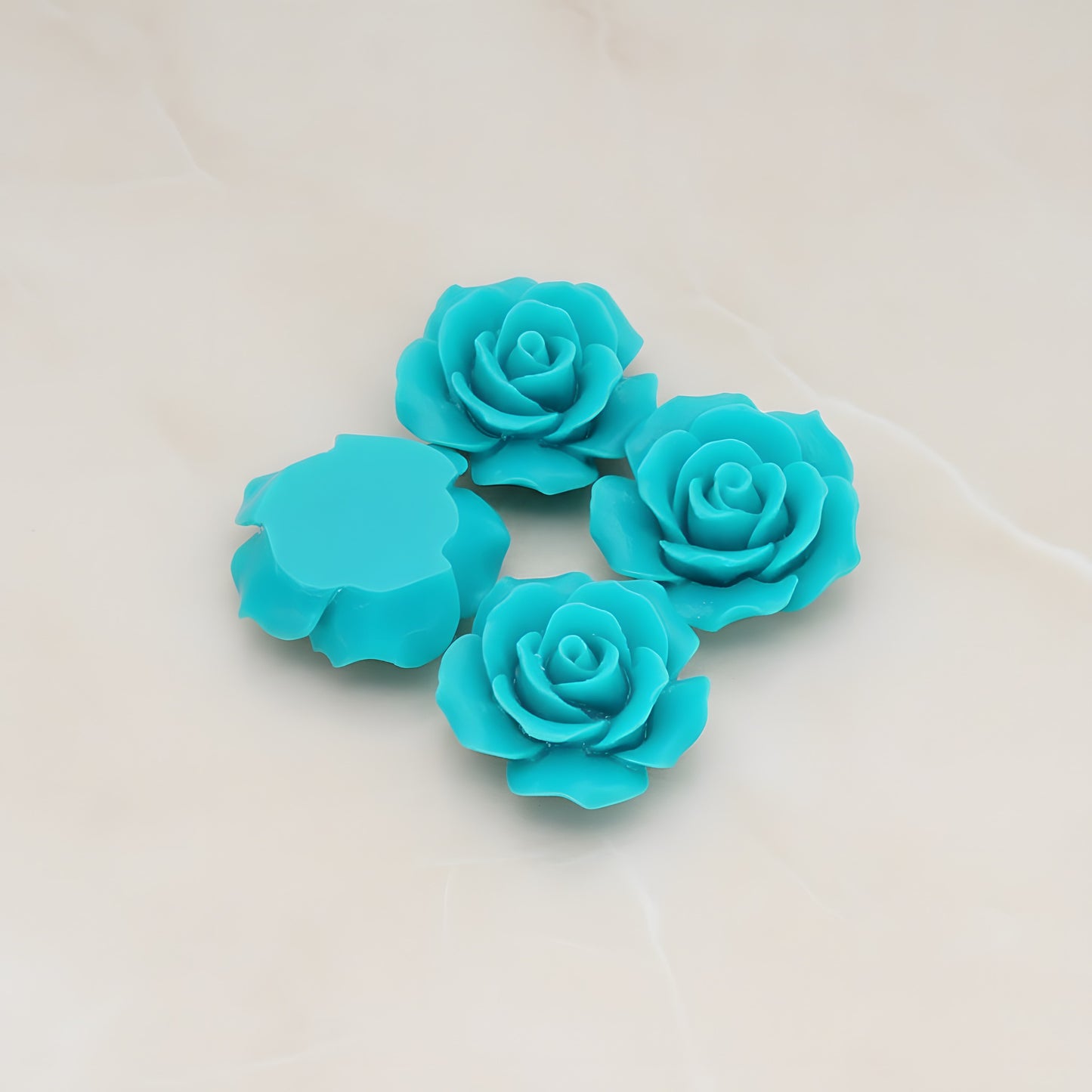 Angelique Rose Flower Flat Back Cabochon, 4 Pc (CB.157-05)