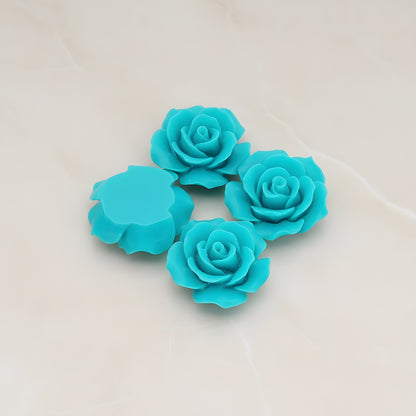 Angelique Rose Flower Flat Back Cabochon, 4 Pc (CB.157-05)