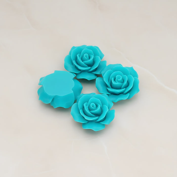 Angelique Rose Flower Flat Back Cabochon, 4 Pc (CB.157-05)