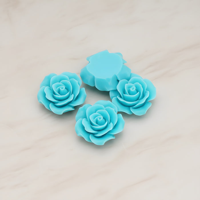 Angelique Rose Flower Flat Back Cabochon, 4 Pc (CB.157-05)