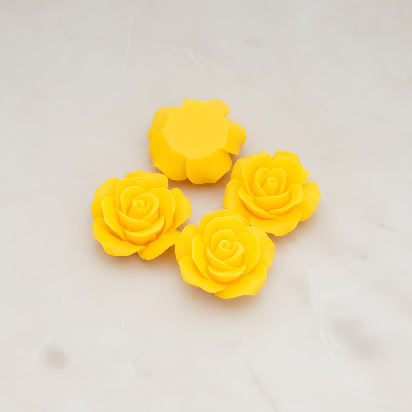 Angelique Rose Flower Flat Back Cabochon, 4 Pc (CB.157-05)
