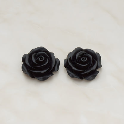 Angelique Rose Flower Flat Back Cabochon, 2 Pc (CB.157-06)