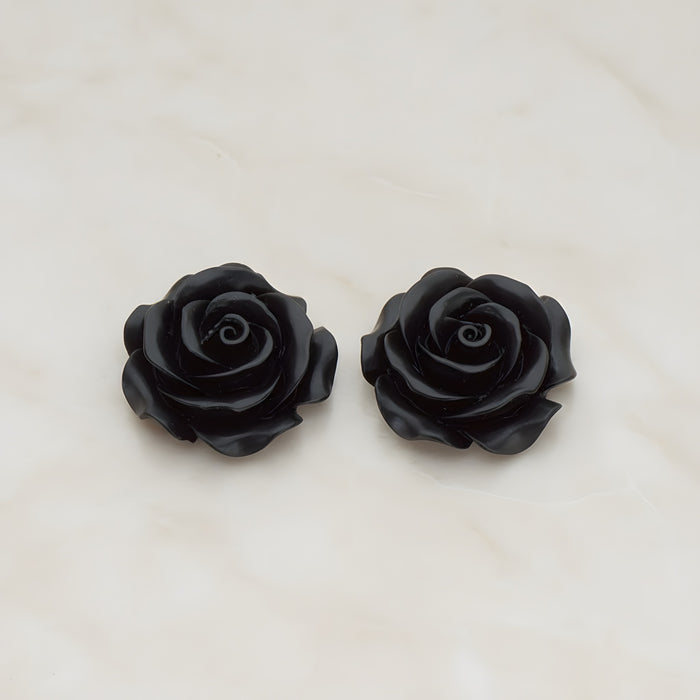 Angelique Rose Flower Flat Back Cabochon, 2 Pc (CB.157-06)