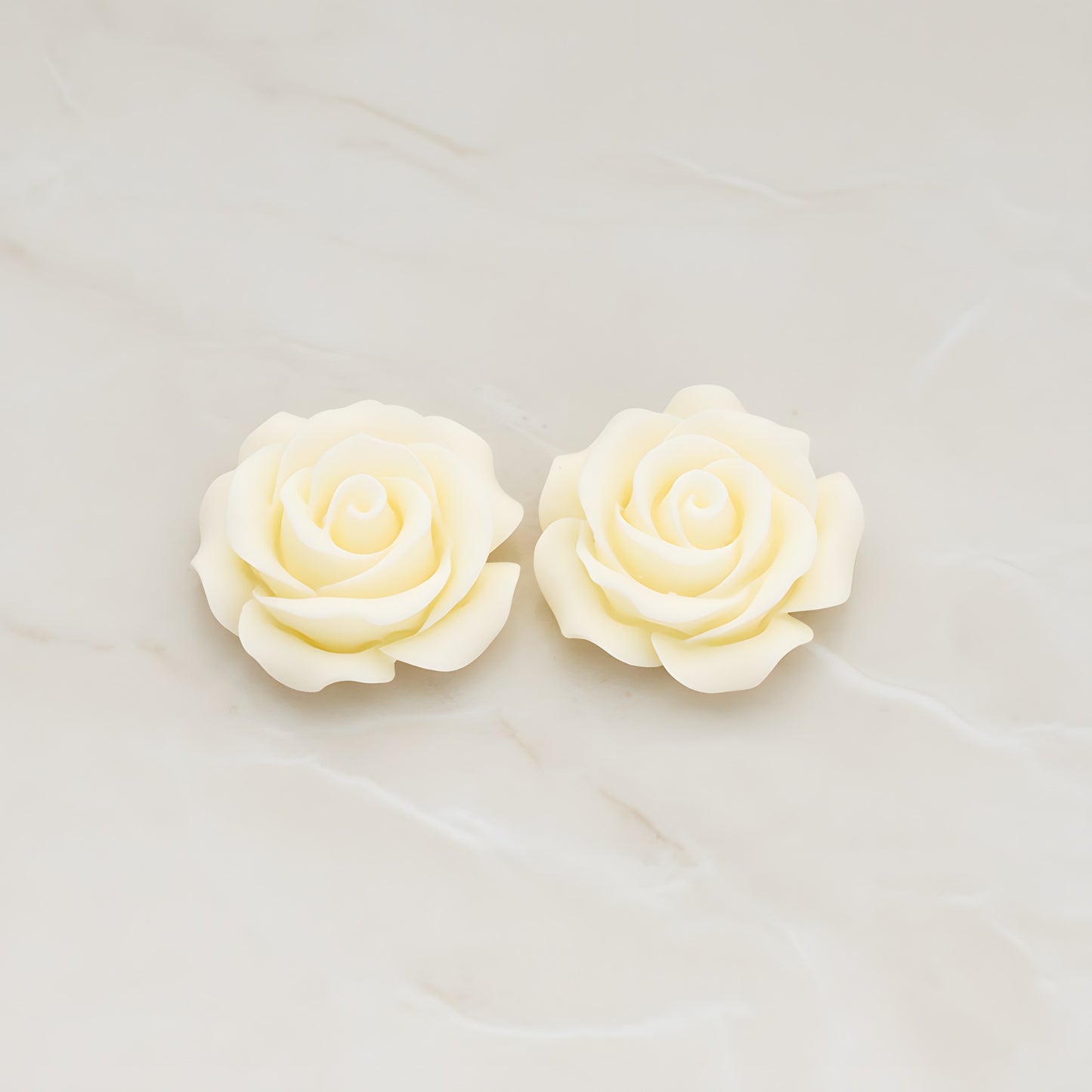 Angelique Rose Flower Flat Back Cabochon, 2 Pc (CB.157-06)