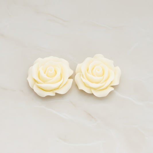 Angelique Rose Flower Flat Back Cabochon, 2 Pc (CB.157-06)