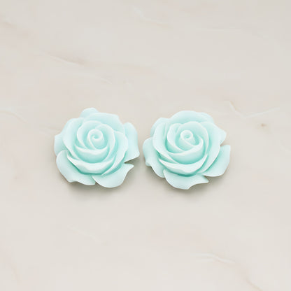 Angelique Rose Flower Flat Back Cabochon, 2 Pc (CB.157-06)