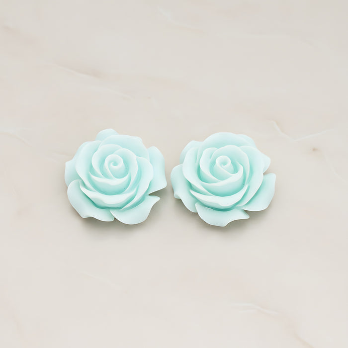Angelique Rose Flower Flat Back Cabochon, 2 Pc (CB.157-06)