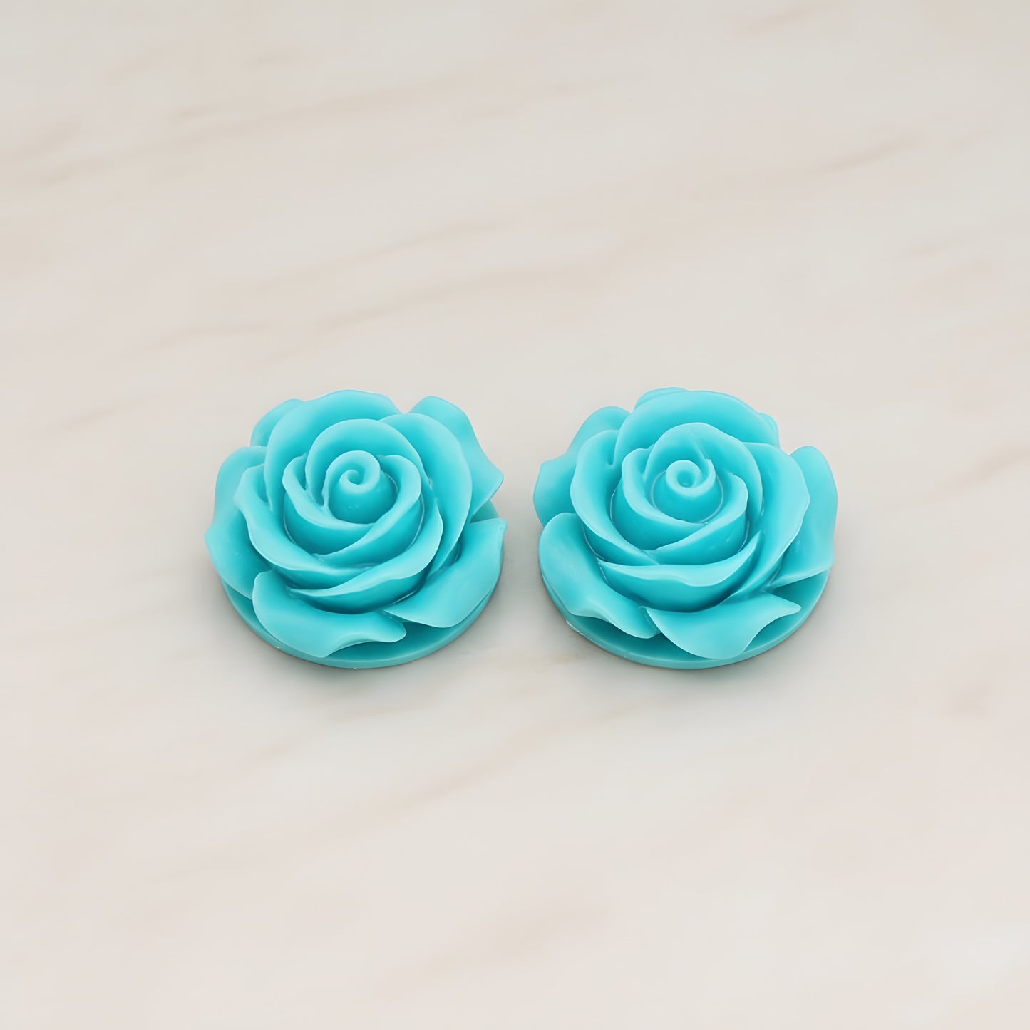 Angelique Rose Flower Flat Back Cabochon, 2 Pc (CB.157-06)
