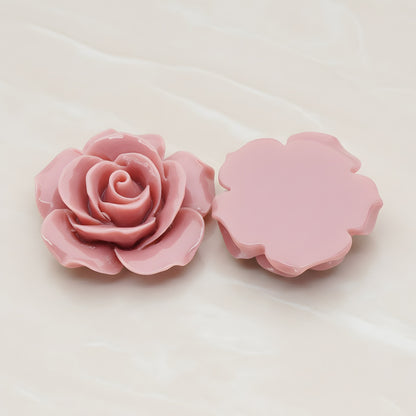 Angelique Rose Flower Flat Back Cabochon, 2 Pc (CB.157-07)