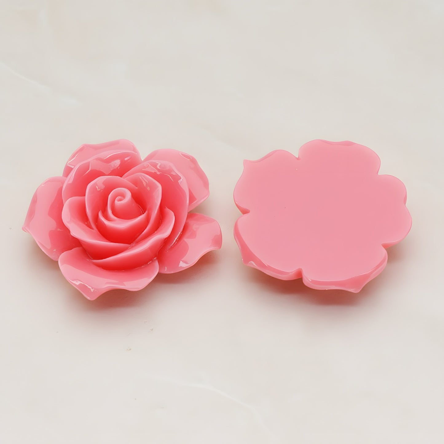 Angelique Rose Flower Flat Back Cabochon, 2 Pc (CB.157-07)