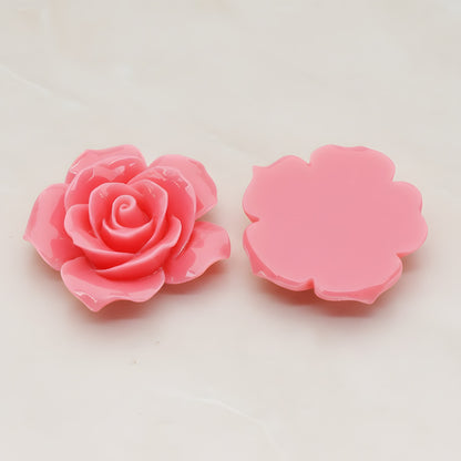 Angelique Rose Flower Flat Back Cabochon, 2 Pc (CB.157-07)