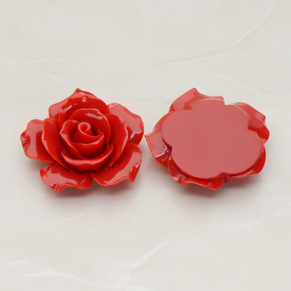 Angelique Rose Flower Flat Back Cabochon, 2 Pc (CB.157-07)