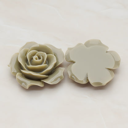 Angelique Rose Flower Flat Back Cabochon, 2 Pc (CB.157-07)