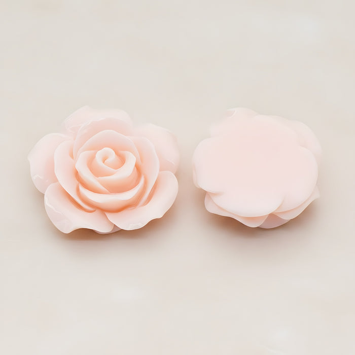 Angelique Rose Flower Flat Back Cabochon, 2 Pc (CB.157-07)