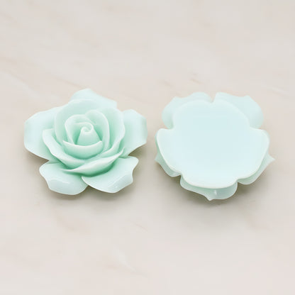 Angelique Rose Flower Flat Back Cabochon, 2 Pc (CB.157-07)