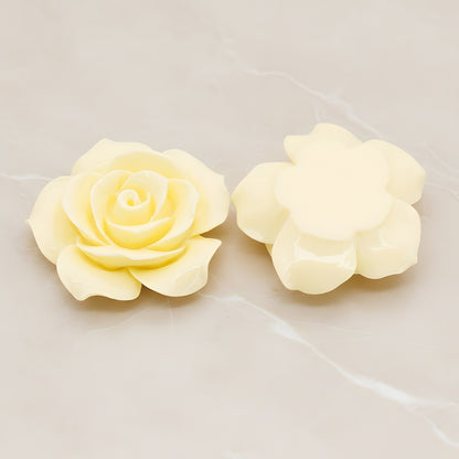 Angelique Rose Flower Flat Back Cabochon, 2 Pc (CB.157-07)