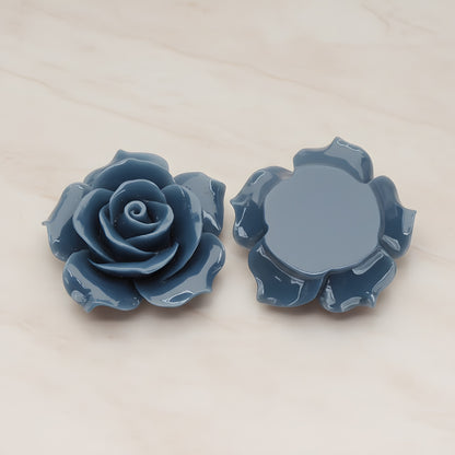 Angelique Rose Flower Flat Back Cabochon, 2 Pc (CB.157-07)