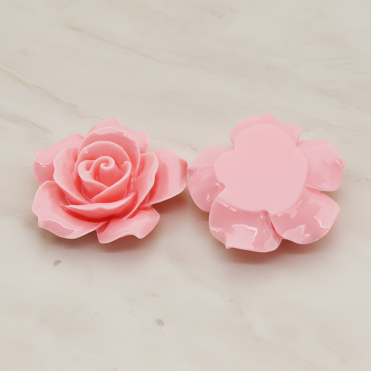 Angelique Rose Flower Flat Back Cabochon, 2 Pc (CB.157-07)