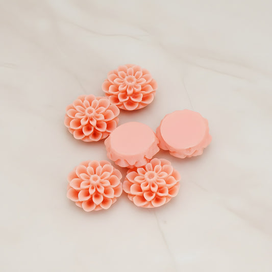 Mum Flower Flat Back Cabochon, 4 Pc (CB.177-04)