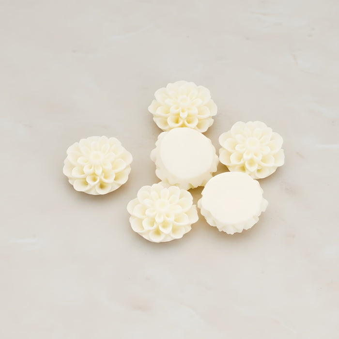 Mum Flower Flat Back Cabochon, 4 Pc (CB.177-04)