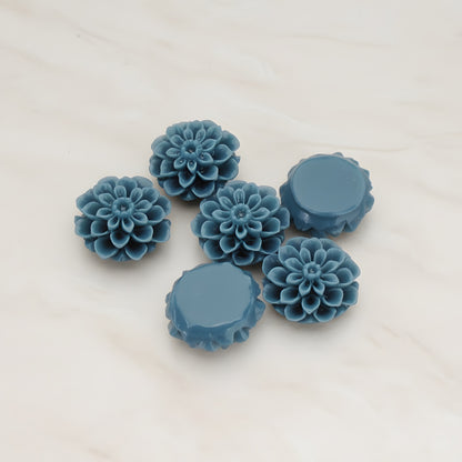 Mum Flower Flat Back Cabochon, 4 Pc (CB.177-04)