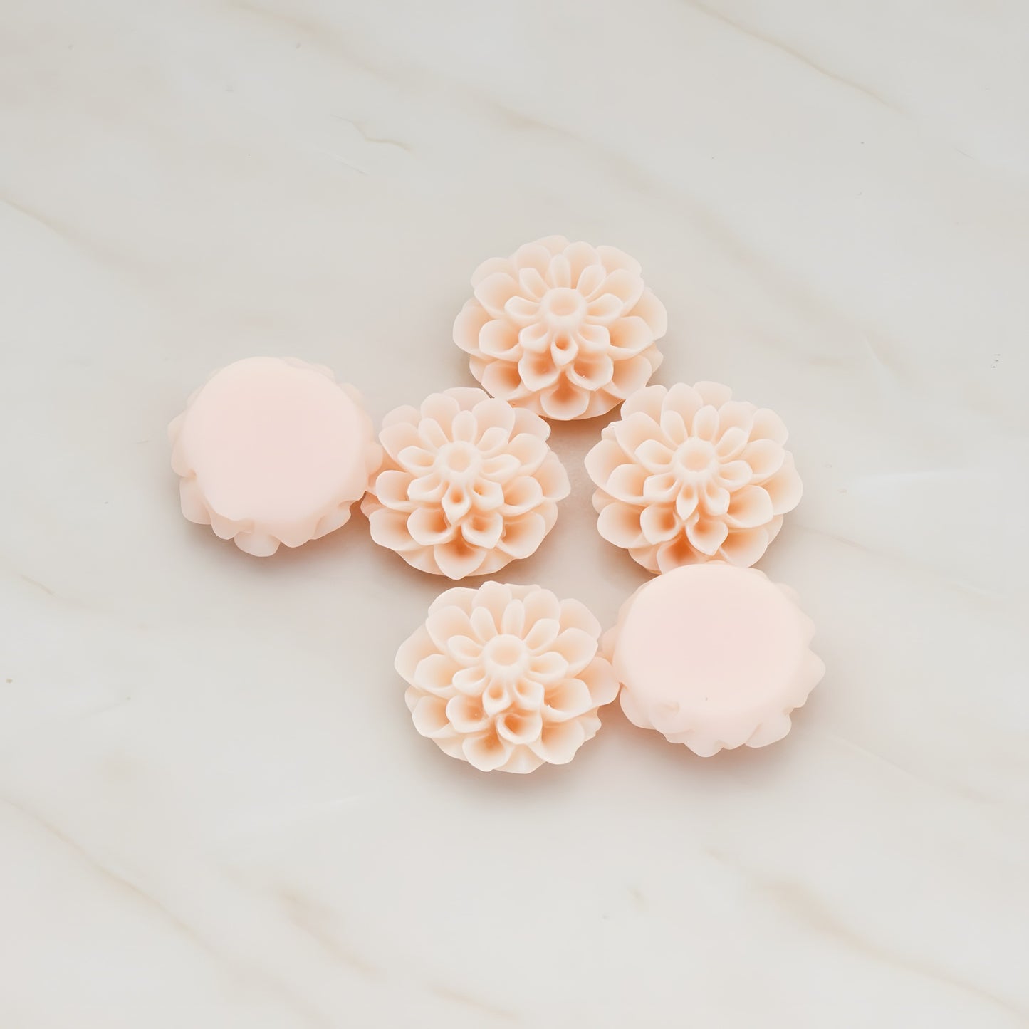 Mum Flower Flat Back Cabochon, 4 Pc (CB.177-04)