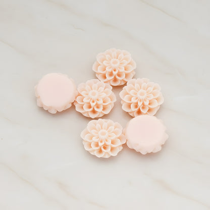 Mum Flower Flat Back Cabochon, 4 Pc (CB.177-04)