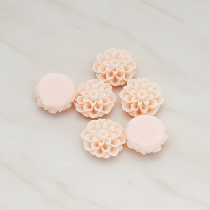 Mum Flower Flat Back Cabochon, 4 Pc (CB.177-04)