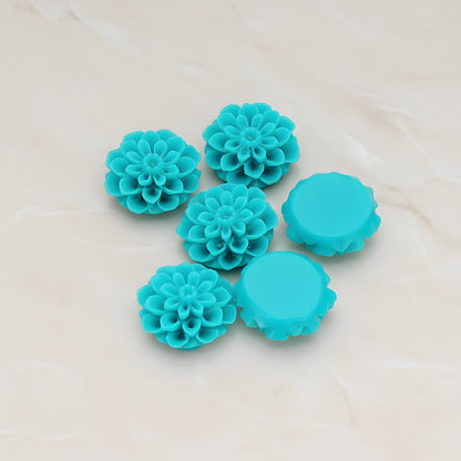 Mum Flower Flat Back Cabochon, 4 Pc (CB.177-04)