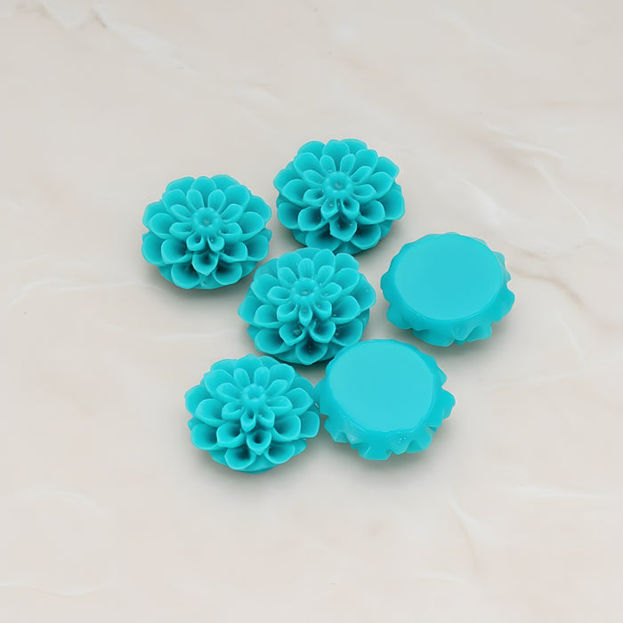 Mum Flower Flat Back Cabochon, 4 Pc (CB.177-04)