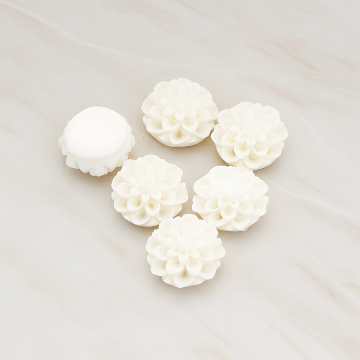 Mum Flower Flat Back Cabochon, 4 Pc (CB.177-04)
