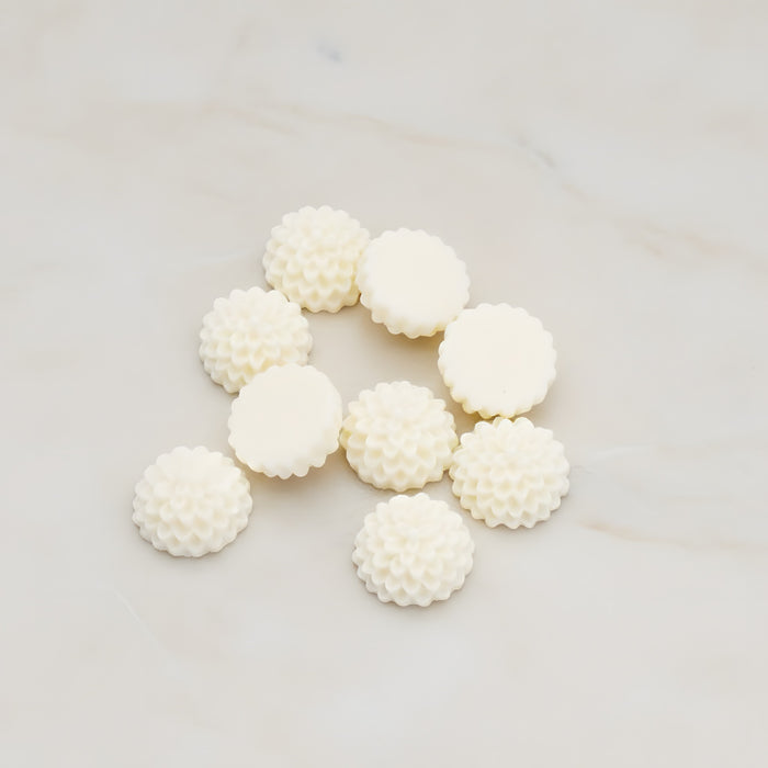Round Mum Flower Flat Back Cabochon, 6 Pc (CB.178-01)