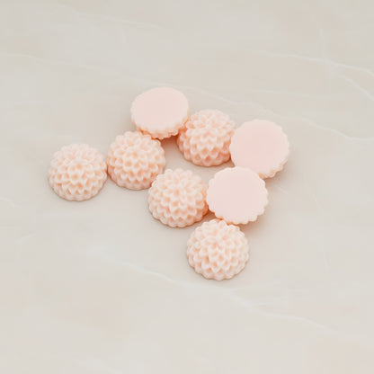 Round Mum Flower Flat Back Cabochon, 6 Pc (CB.178-01)