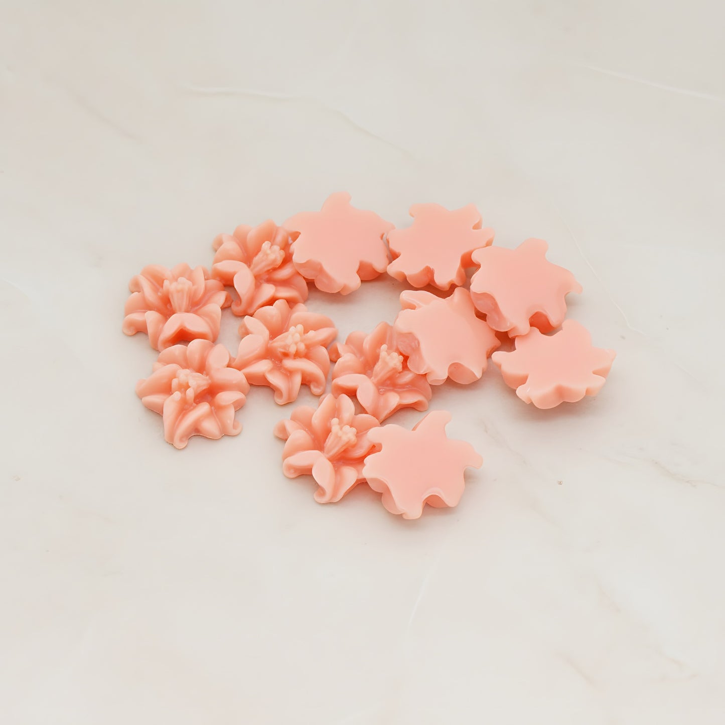 Lily Flower Flat Back Cabochon, 6 Pc (CB.185)