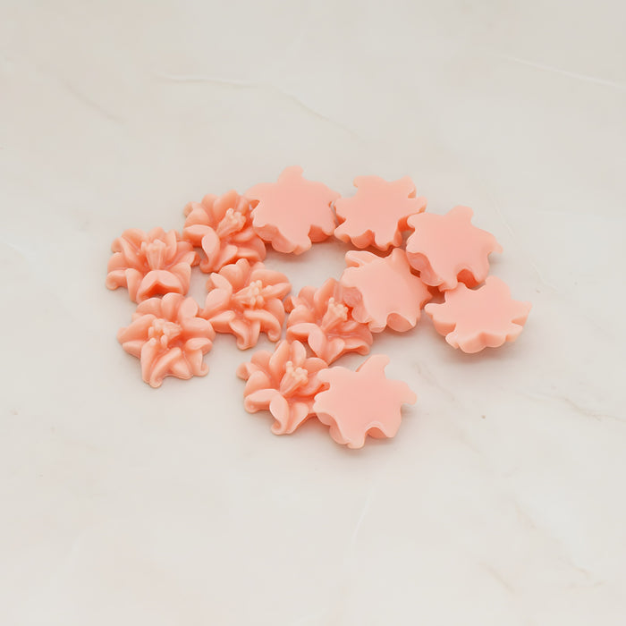Lily Flower Flat Back Cabochon, 6 Pc (CB.185)