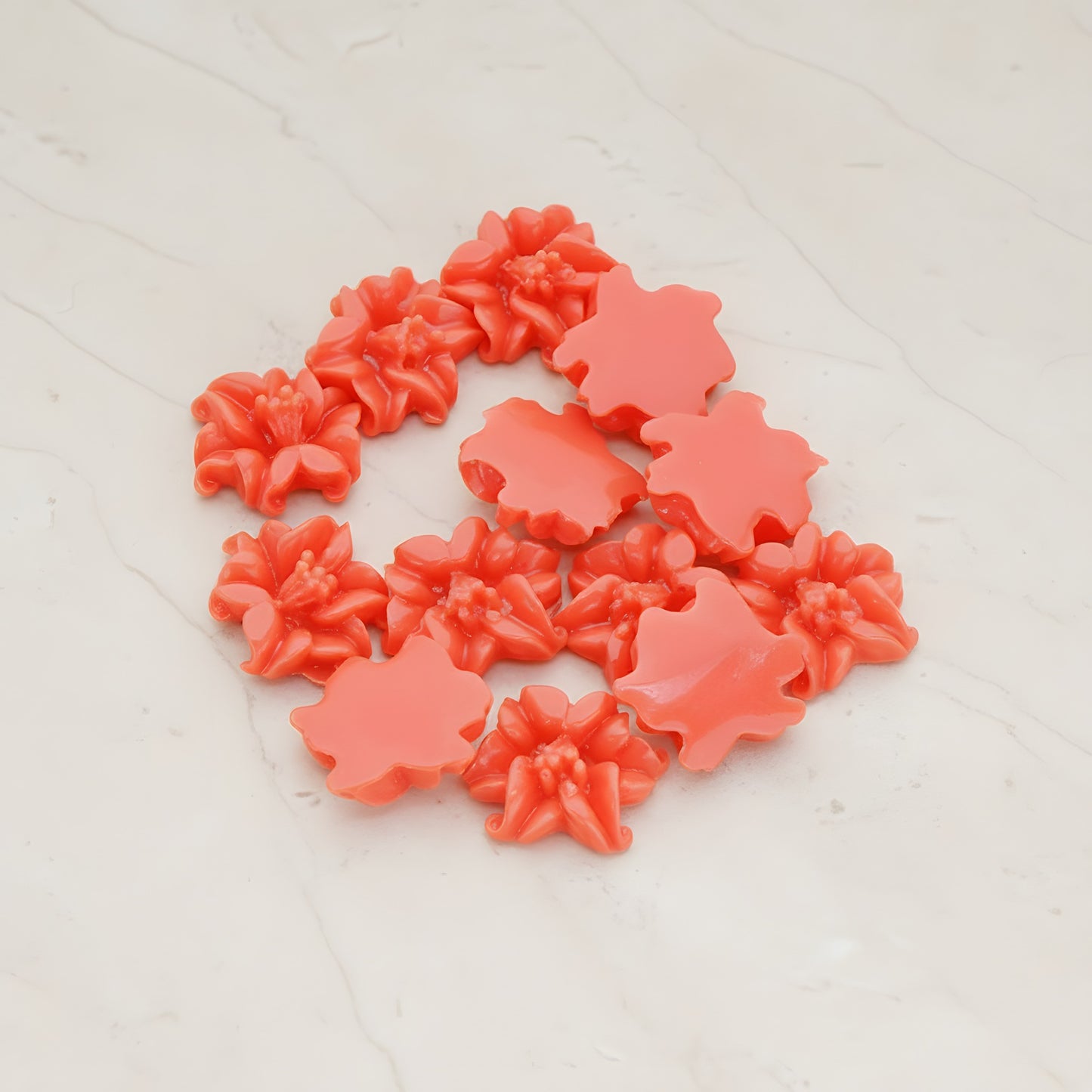 Lily Flower Flat Back Cabochon, 6 Pc (CB.185)