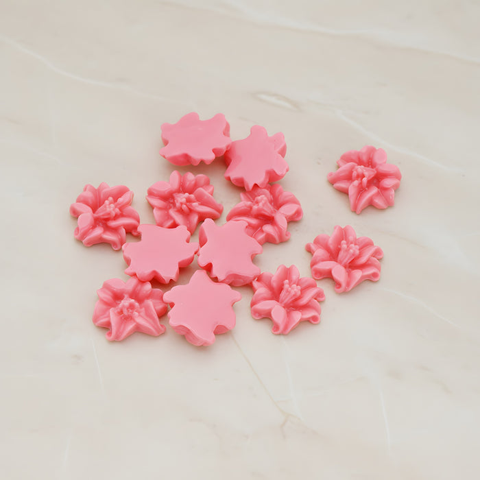 Lily Flower Flat Back Cabochon, 6 Pc (CB.185)